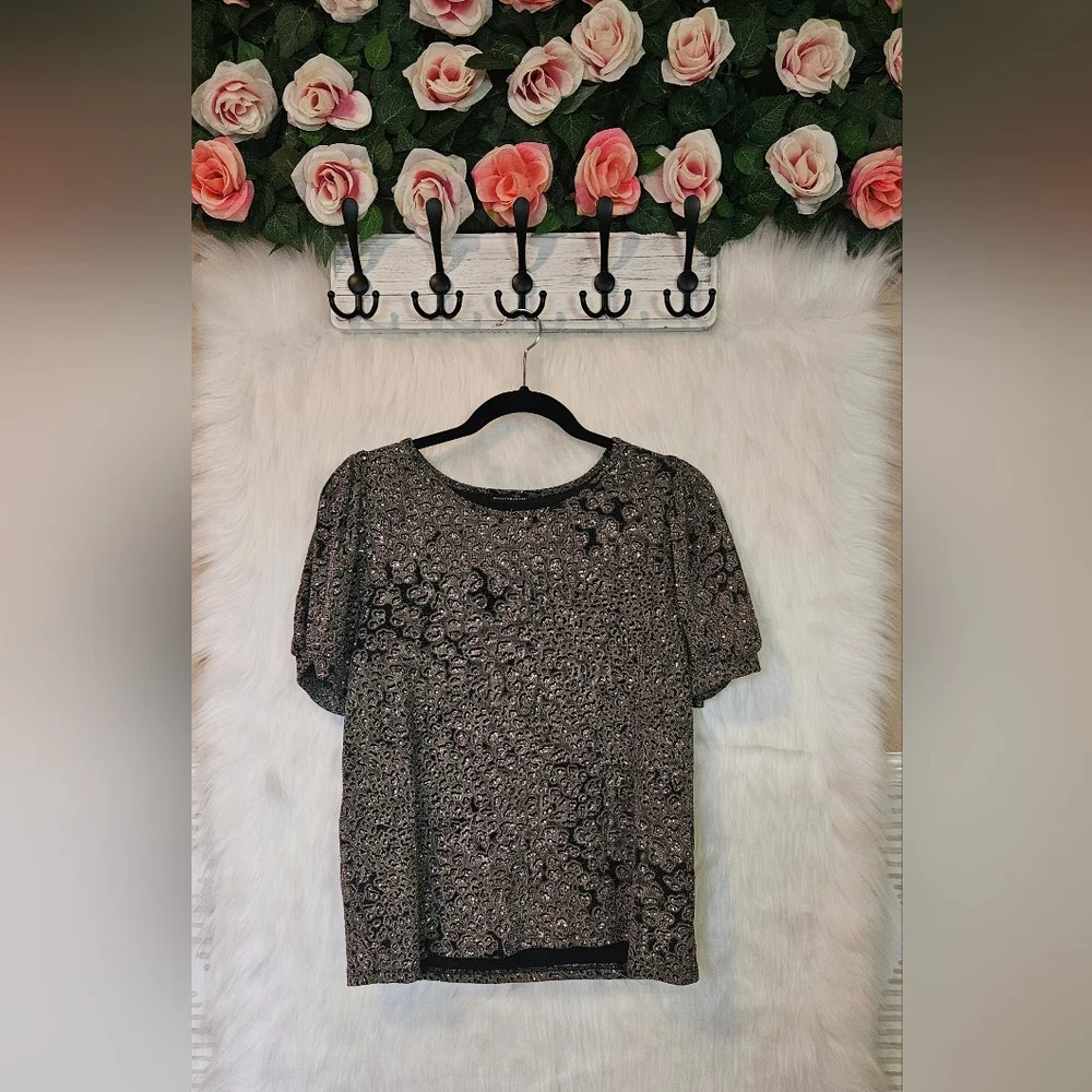 Mercer & Madison Leopard Print Knit Top